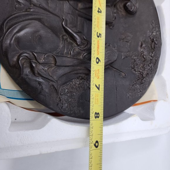 Rhodes Studios Rebekah at the Well 3D Plate w COA 3773A Bronze 8 in VTG 1987 - Picture 9 of 16